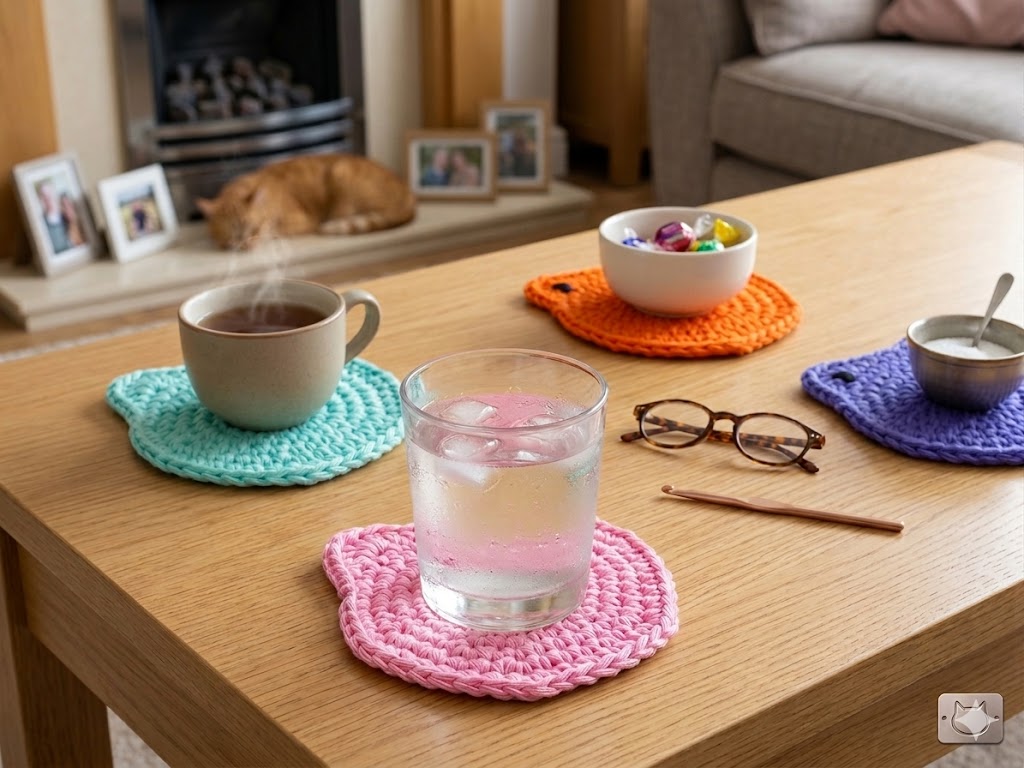 sous de verres - chat
